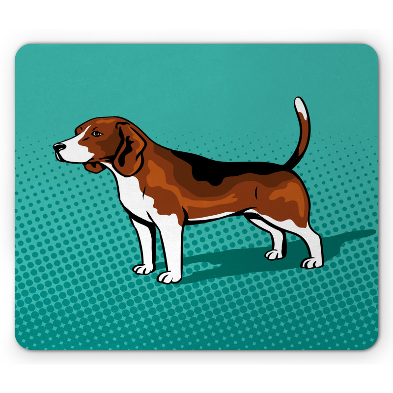 Halftone Dog Breed Graphic Mouse Pad