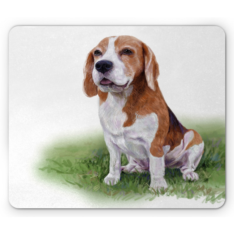 Focused in Mind Dog Sketch Mouse Pad