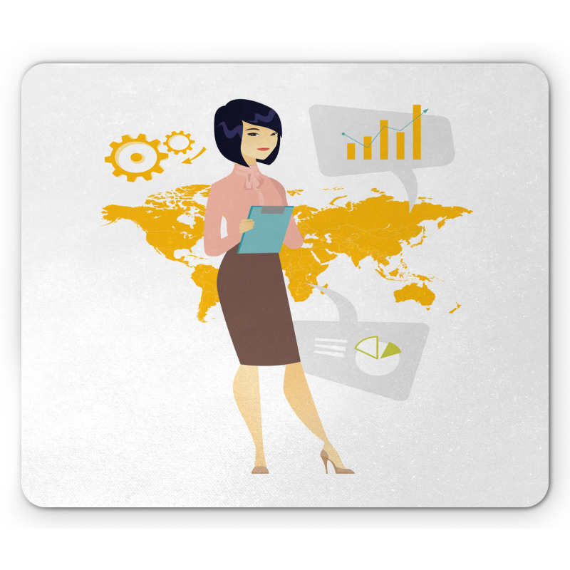 Businesswoman Notepad Mouse Pad