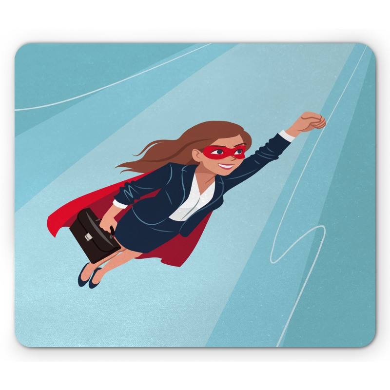 Young Superhero Woman Mouse Pad