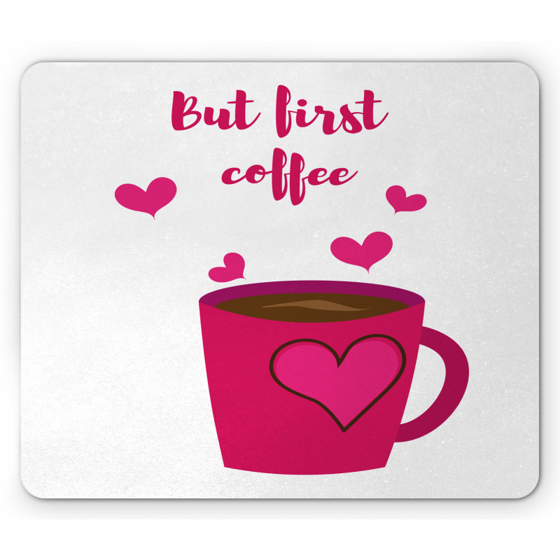 Text and Hearts Mouse Pad