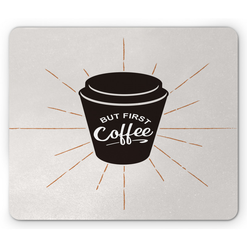 Retro Mug Design Mouse Pad