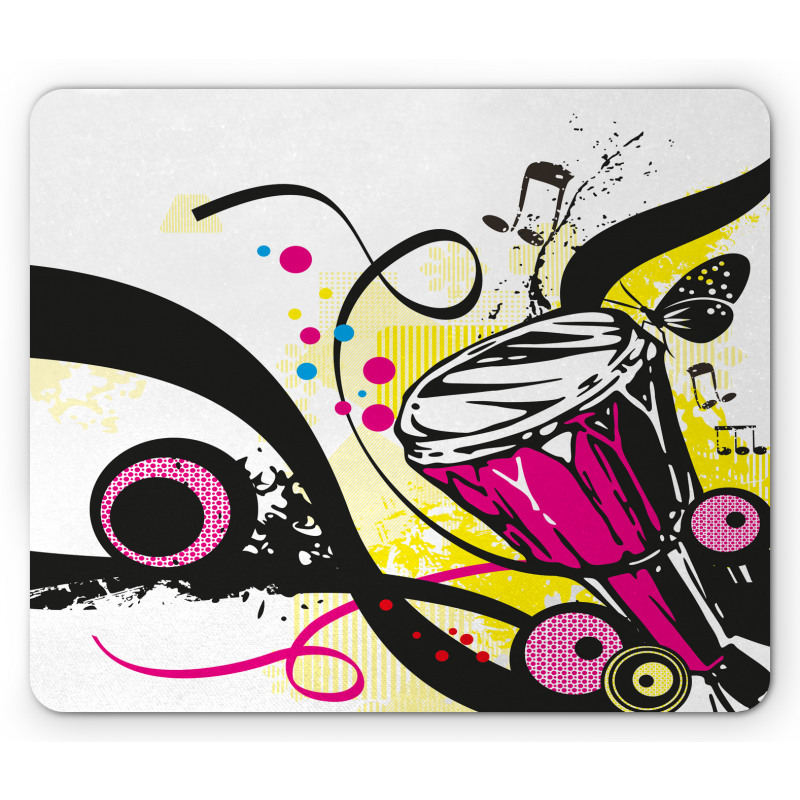 Retro Musical Abstract Art Mouse Pad