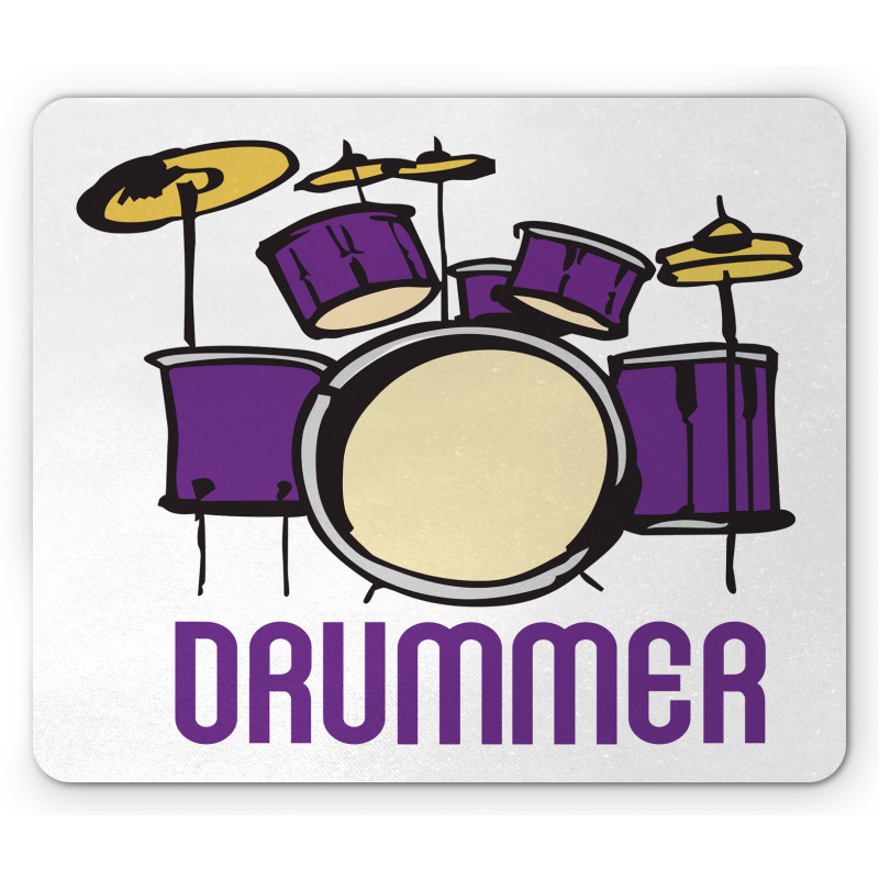 Drummer Wording Graphic Image Mouse Pad