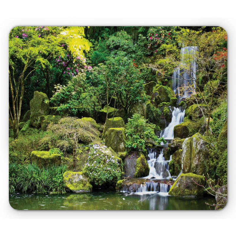 Trees Foliage Rock Garden Mouse Pad