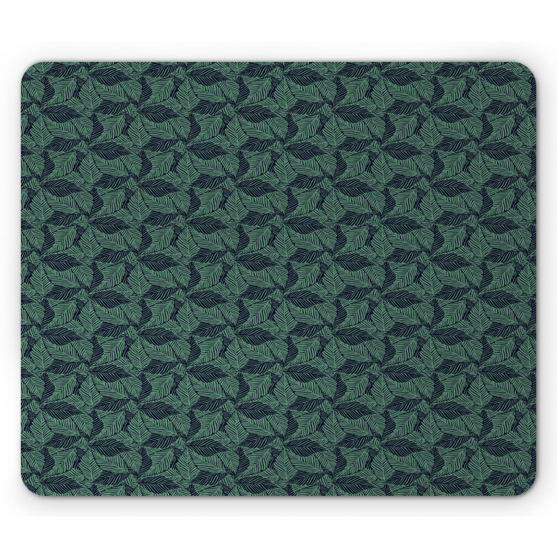 Island Plants Stripy Elements Mouse Pad