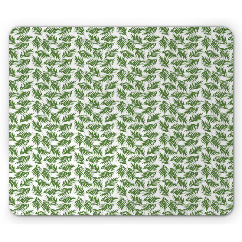 Spots and Island Leaves Flora Mouse Pad