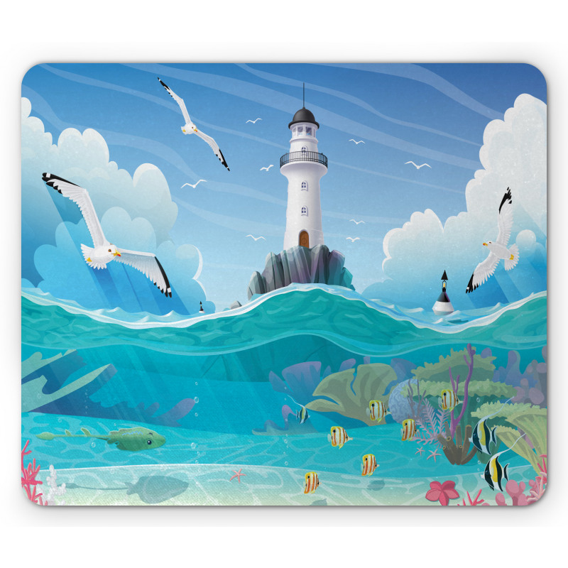 Watchtower Seagulls Mouse Pad