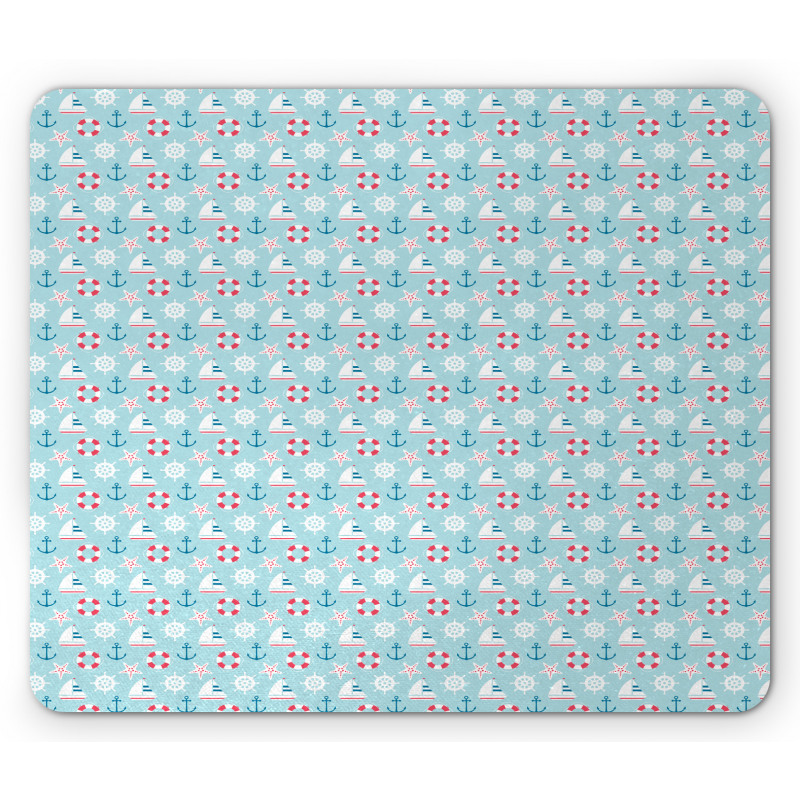 Marine Items Pattern Mouse Pad