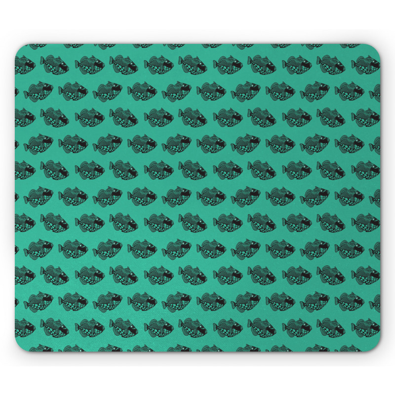 Rounds on Sea Fish Mouse Pad