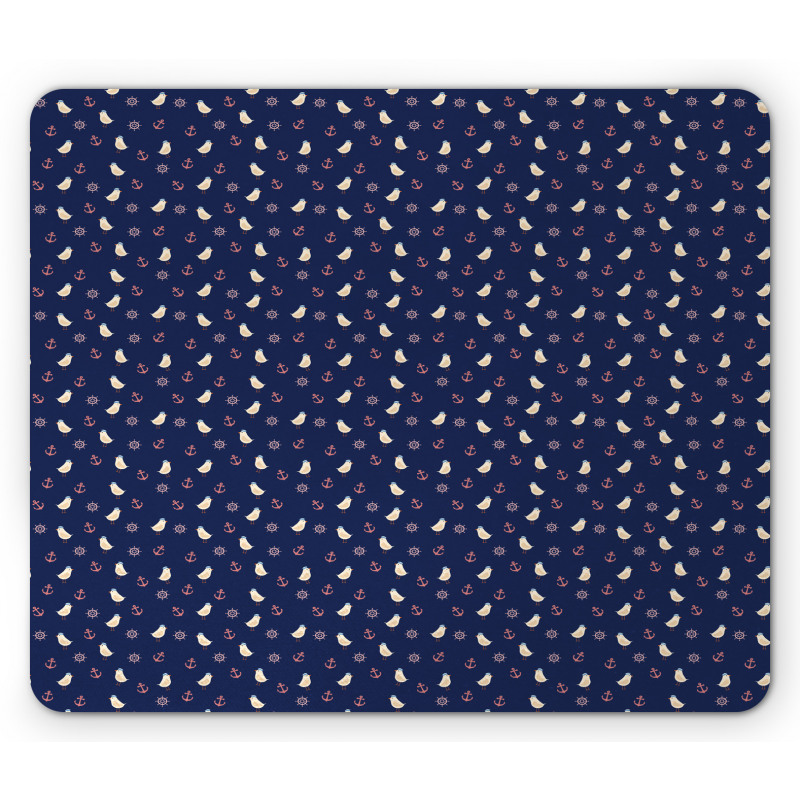 Birds in Marine Hats Mouse Pad