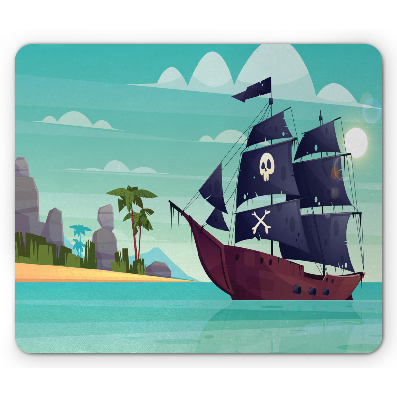 Pirate Ship on Water Mouse Pad