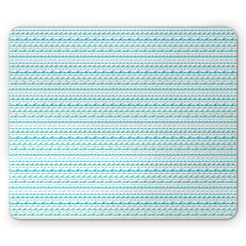 Sea Waves and Curves Mouse Pad