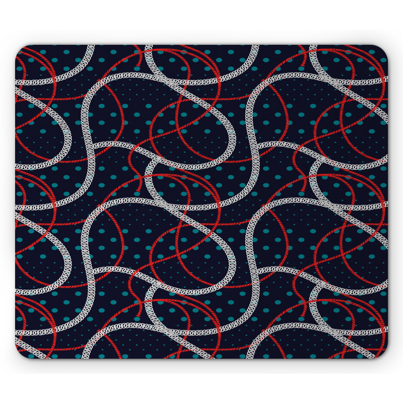 Polka Dots Ropes Graphic Mouse Pad