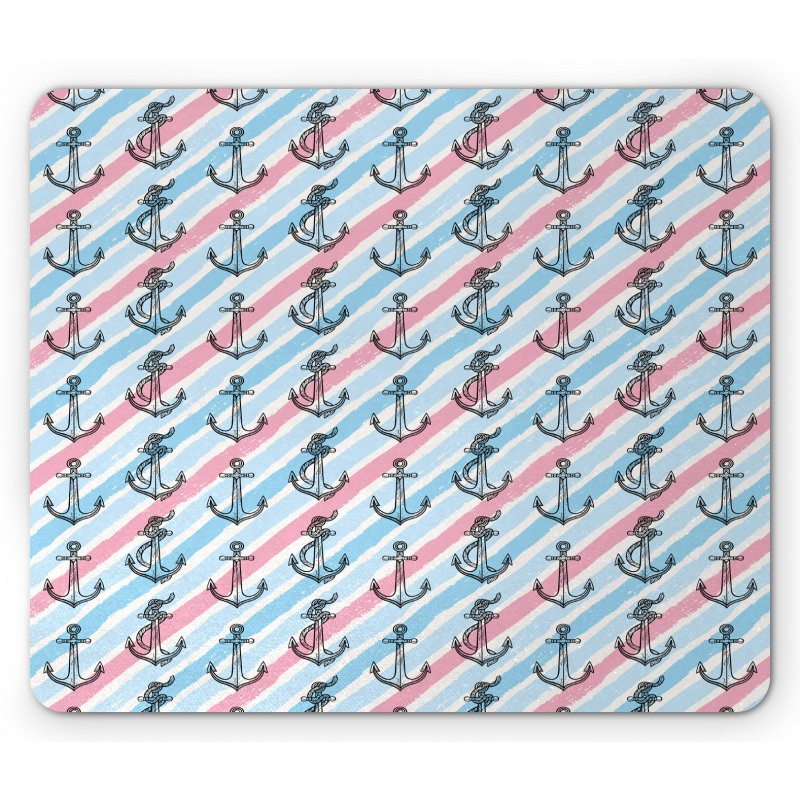 Abstract Ocean Anchor Rope Mouse Pad