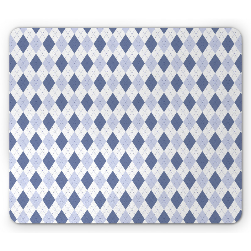 Diagonal Rhombus Borders Mouse Pad