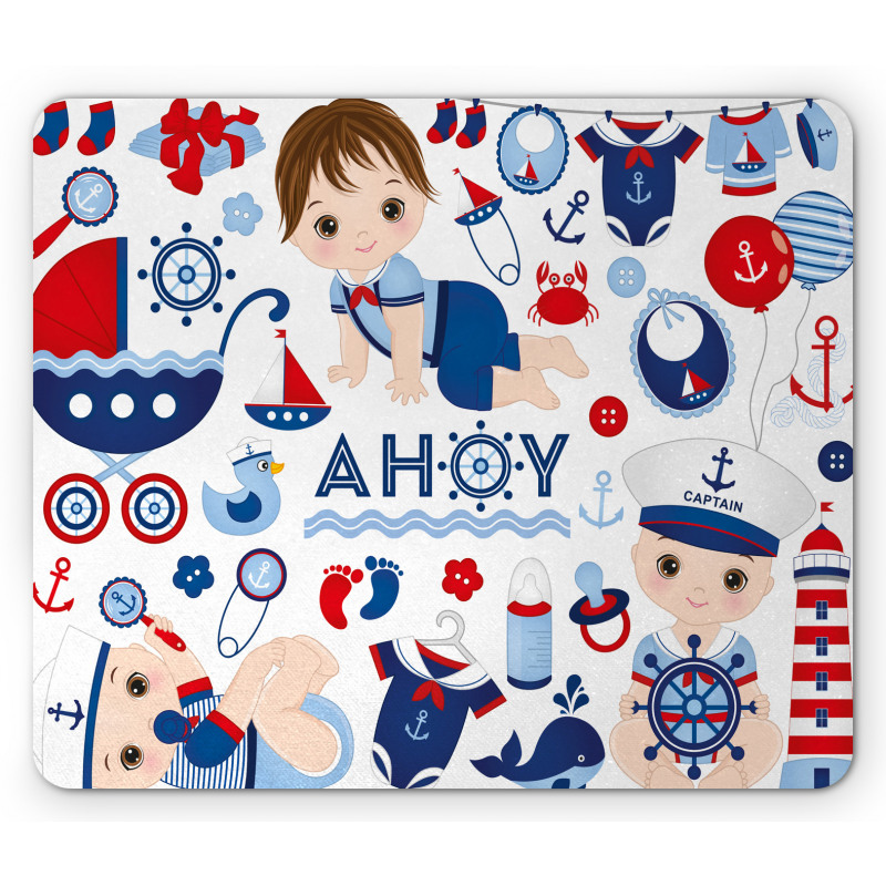 Sailor Babies Clothes Motif Mouse Pad