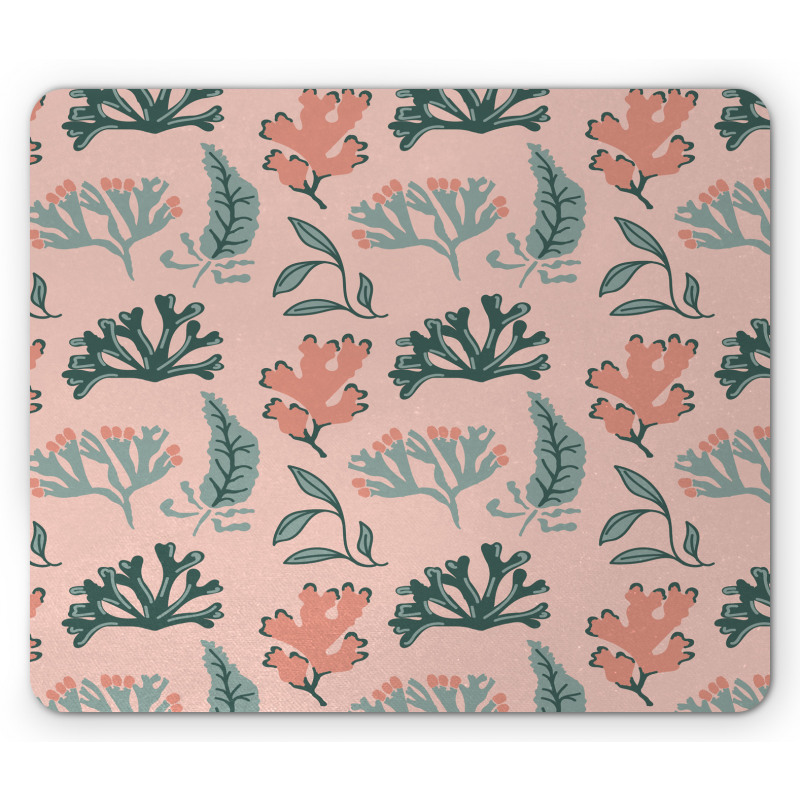 Seaweed Coral Tones Mouse Pad