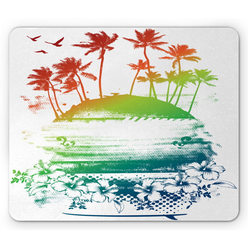 Grunge Summer Scenery Mouse Pad