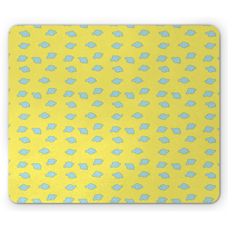 Cloud Cartoon Style Motifs Mouse Pad