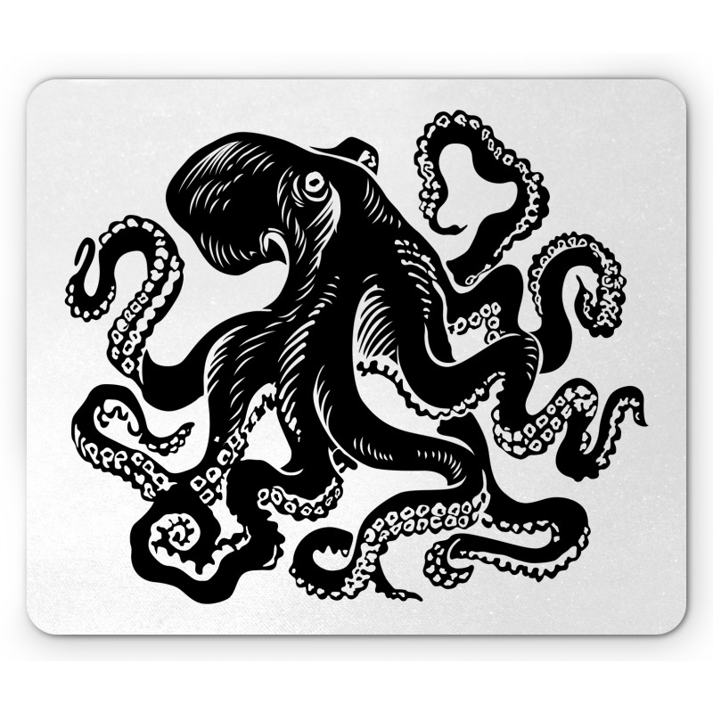 Monochrome Animal Sketch Mouse Pad