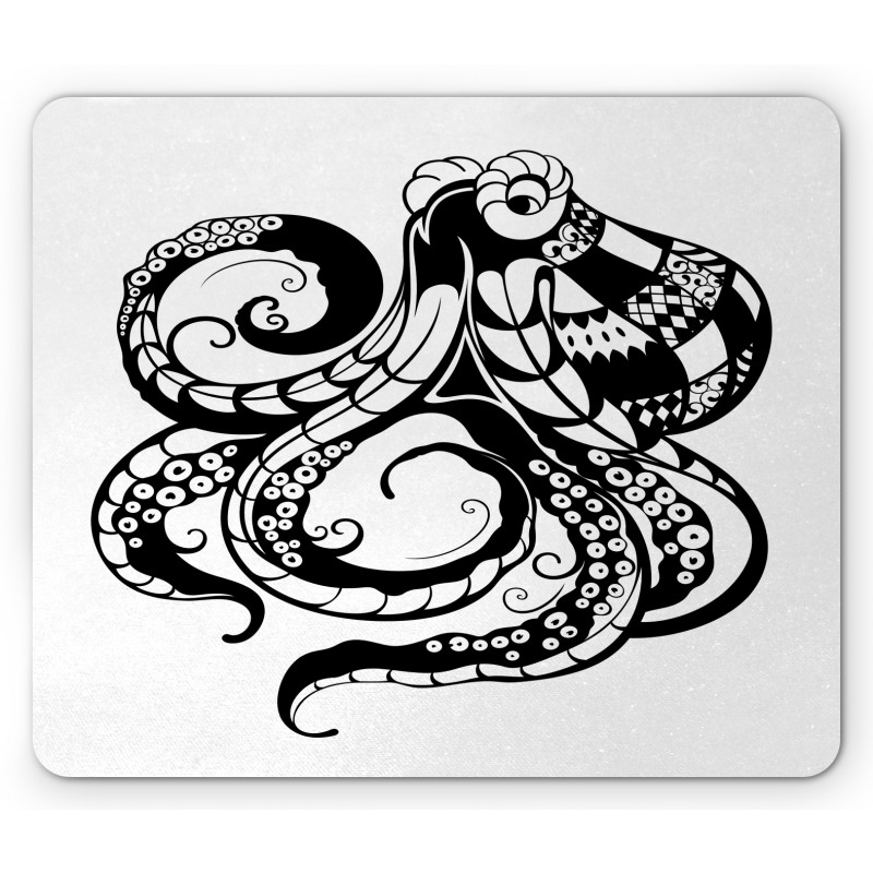 Ornamental Sea Animal Image Mouse Pad