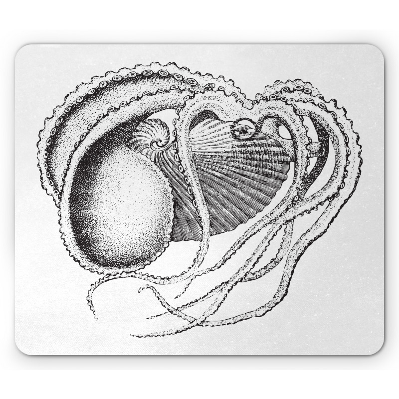 Sea Animal Living in Shell Mouse Pad