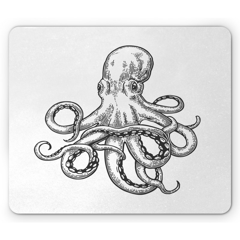 Sea Animal Hand Drawn Image Mouse Pad