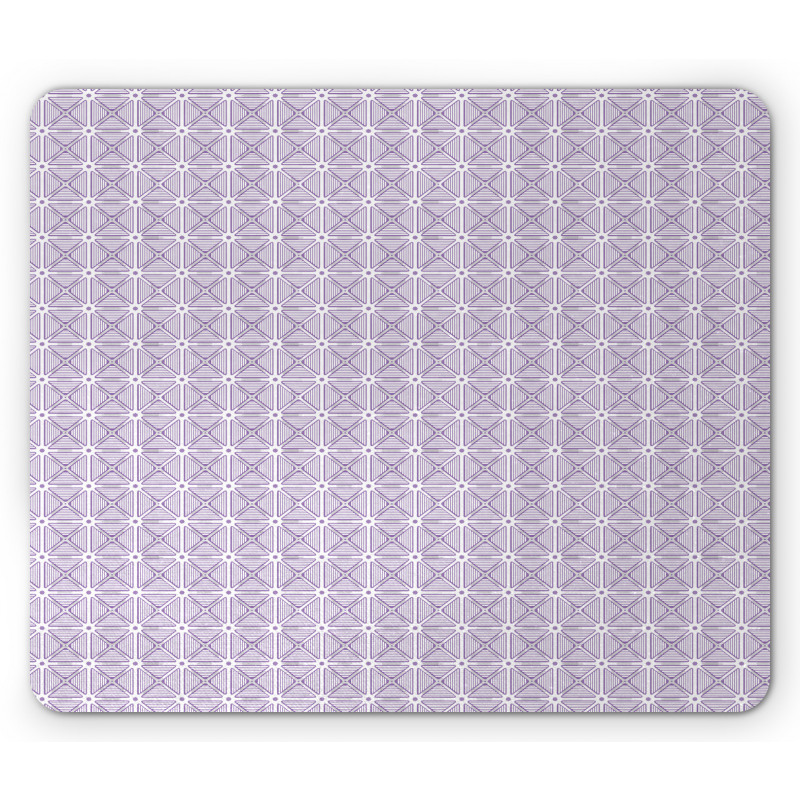 Monotone Striped Triangles Mouse Pad