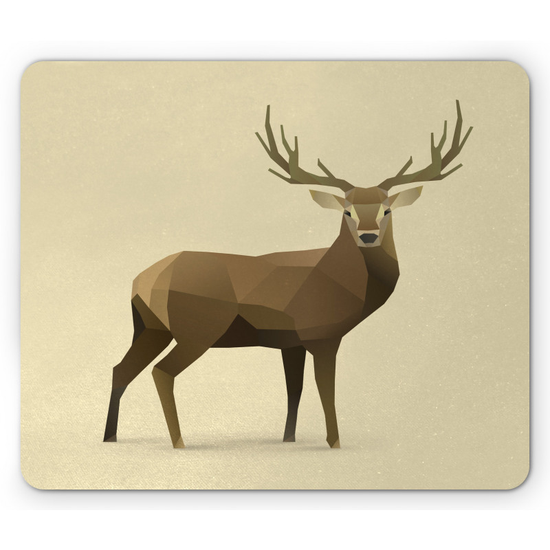 Geometric Deer Elk Graphic Mouse Pad