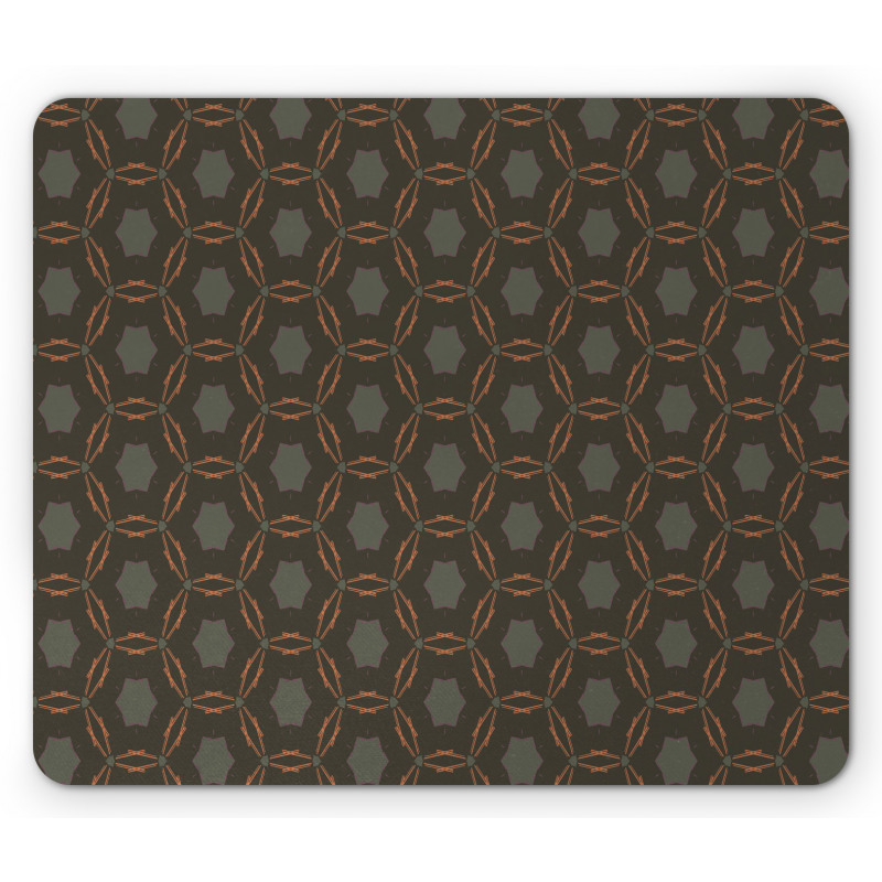 Bars and Concave Shapes Mouse Pad