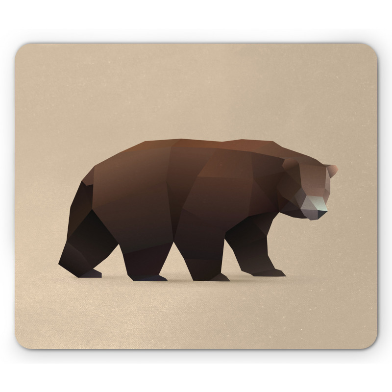 Modern Geometric Bear Art Mouse Pad