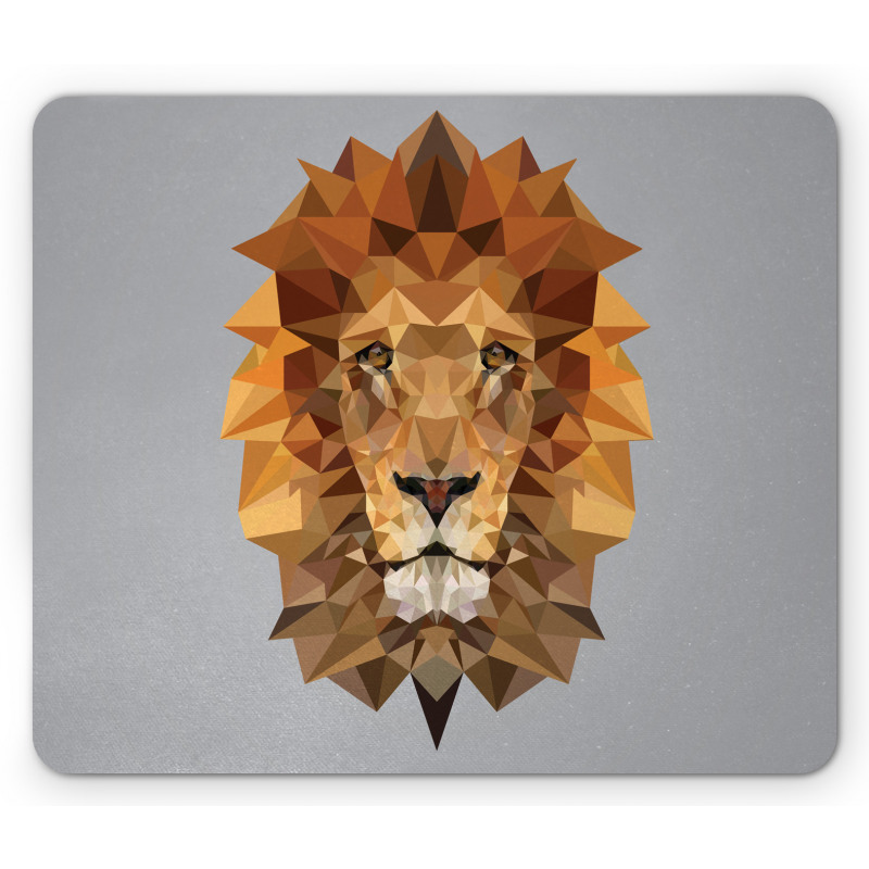 Lion in Geometric Details Mouse Pad
