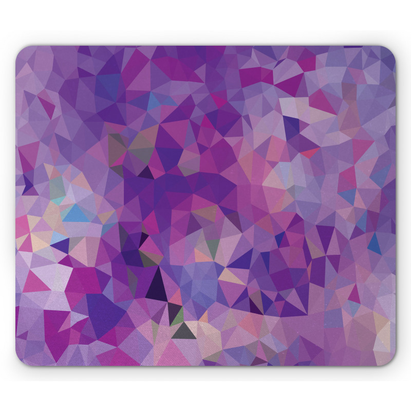 Violet Toned Triangles Mouse Pad