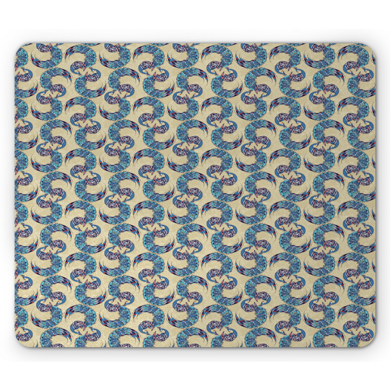 Abstract Japanese Peacock Art Mouse Pad