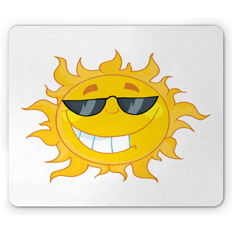 Cheerful Sun Smiling Mouse Pad