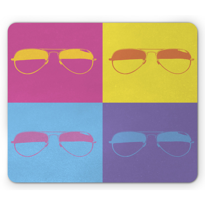 Retro Image Summer Items Mouse Pad