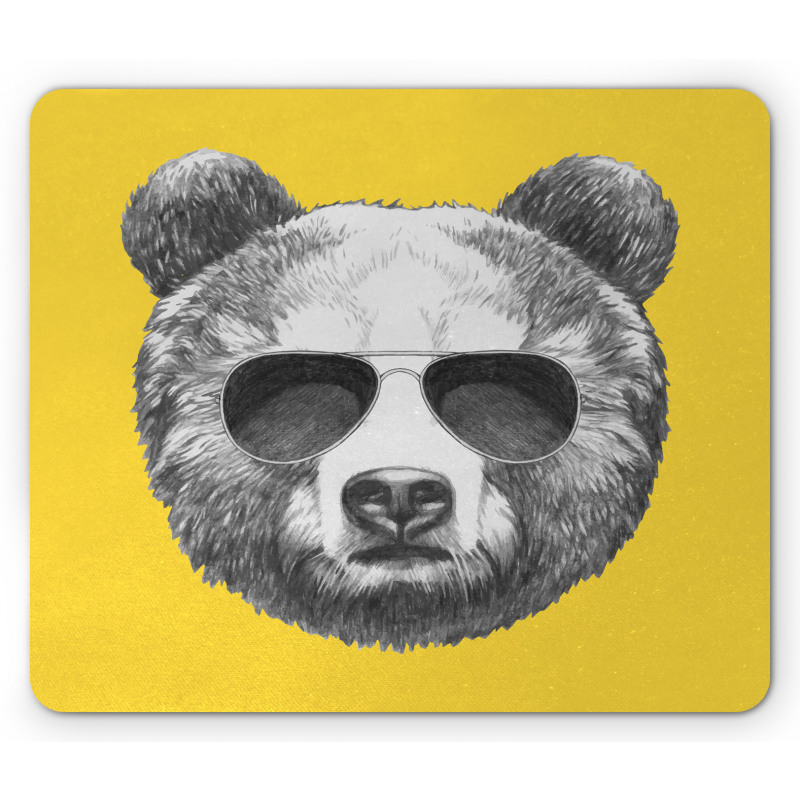 Sketchy Hand Drawn Bear Mouse Pad