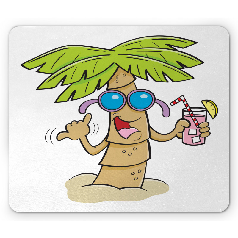 Fun Palm Tree Character Mouse Pad