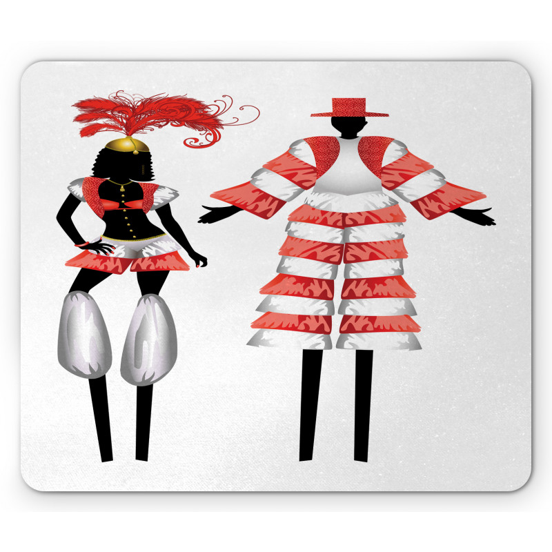 2 Moko Jumbies Silhouettes Mouse Pad