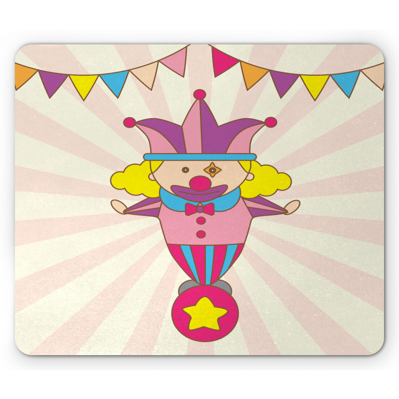 Clown Standing on a Ball Mouse Pad