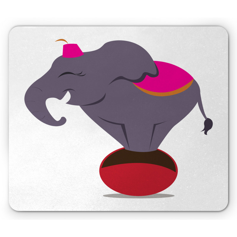 Elephant Standing on a Ball Mouse Pad