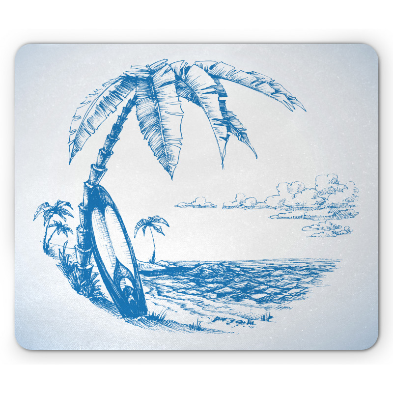 Surf Hawaiian Beach Mouse Pad