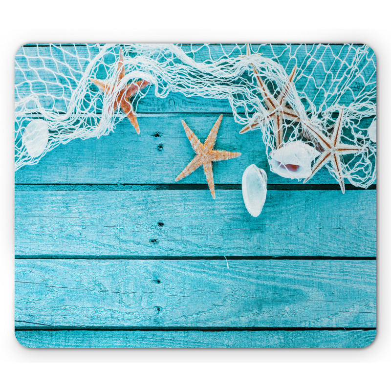 Nautical Shells and Net Mouse Pad