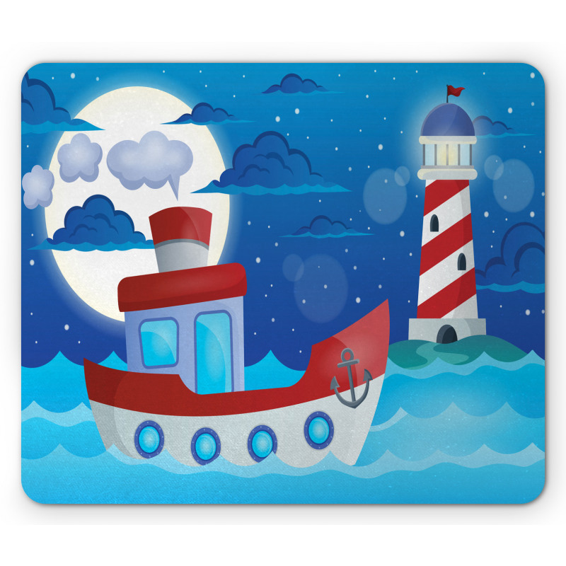 Nursery Ship Lighthouse Mouse Pad