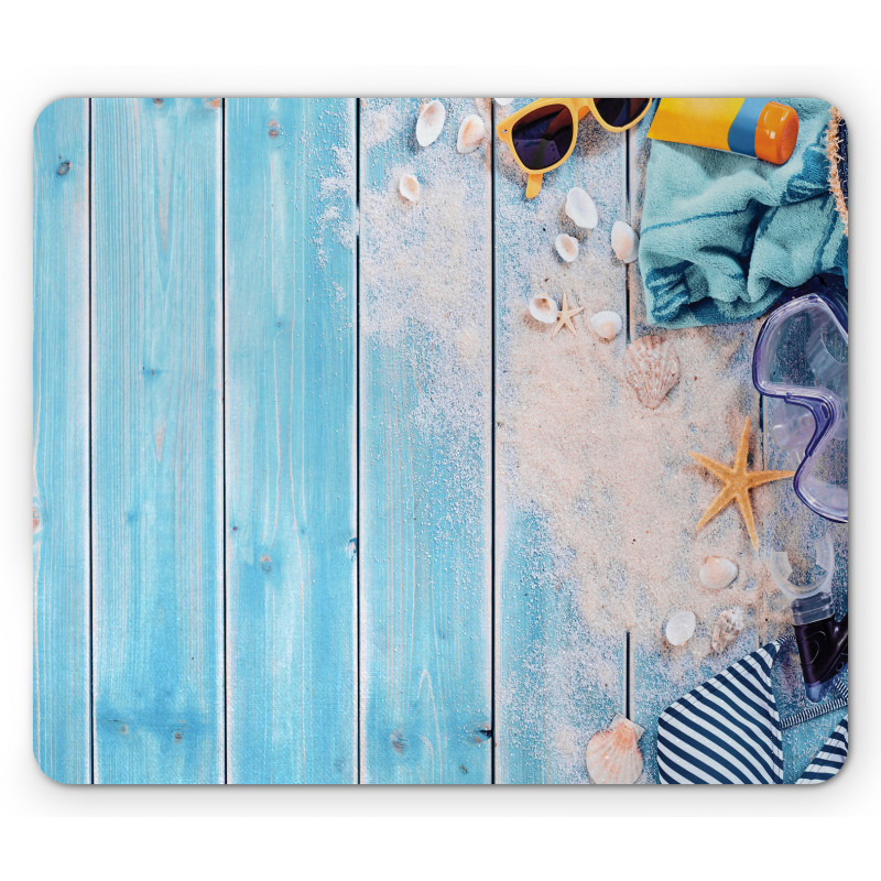 Beach Theme Elements Photo Mouse Pad