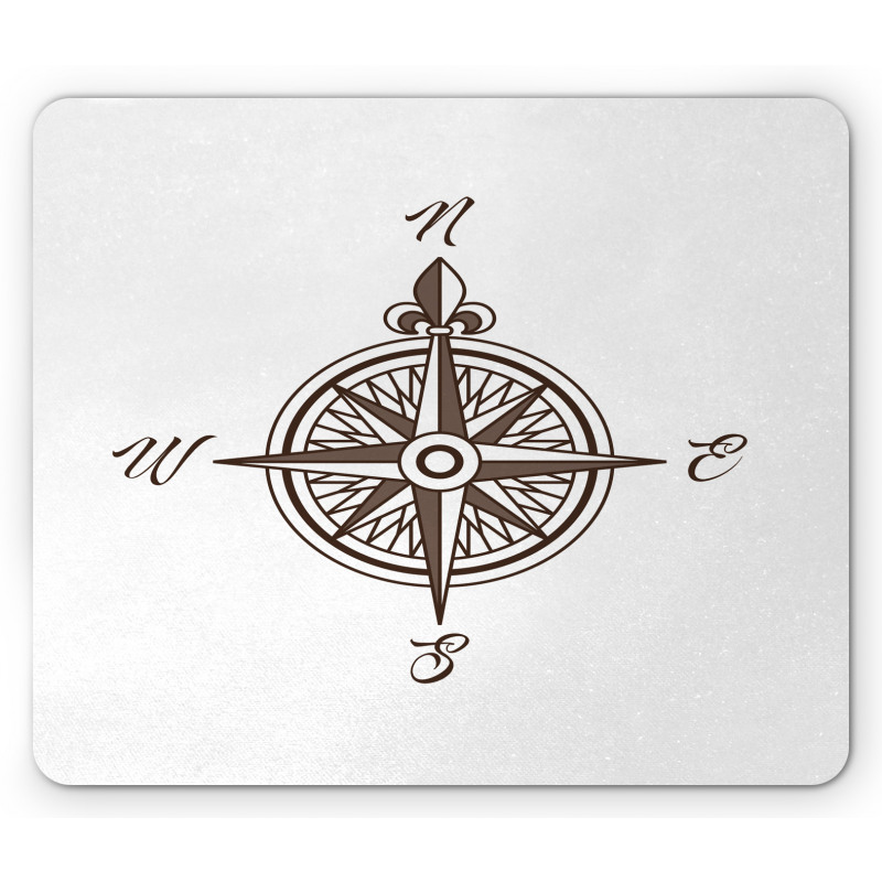 Simple Retro Windrose Art Mouse Pad