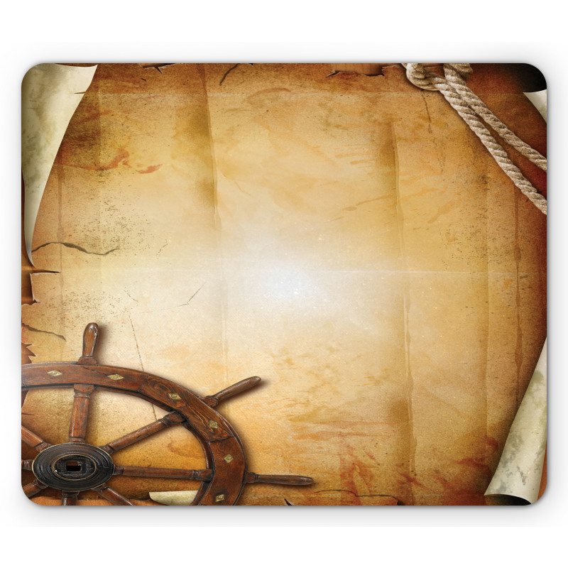 Old Paper Effect Wheel Mouse Pad