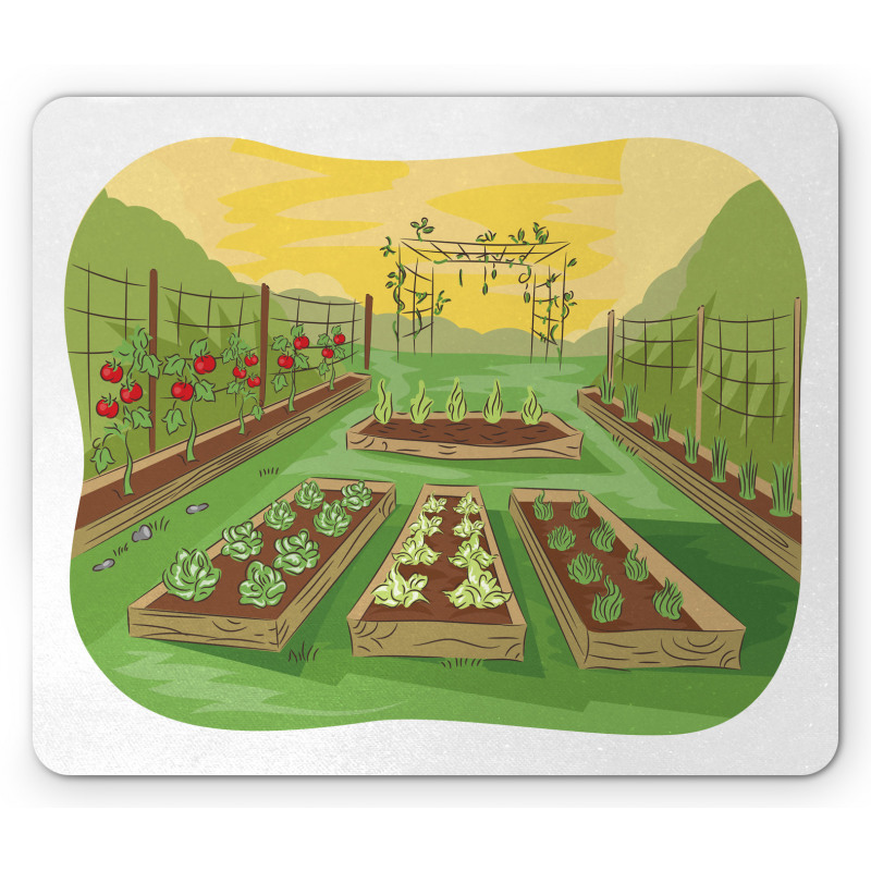 Garden of Fruits Vegetables Mouse Pad