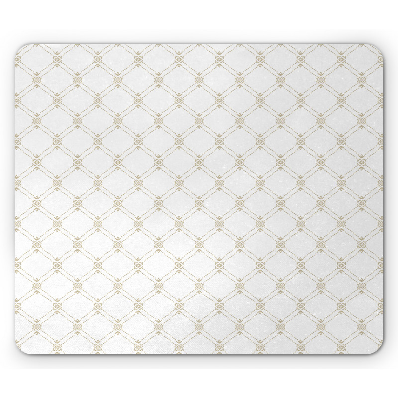 Dots and Floral Elements Mouse Pad